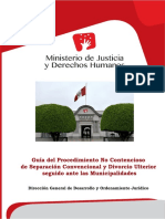 Guía Del Procedimiento No Contencioso de Separación Convencional y Divorcio Ulterior MINJUS