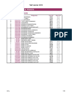 Tarif Avril 2010