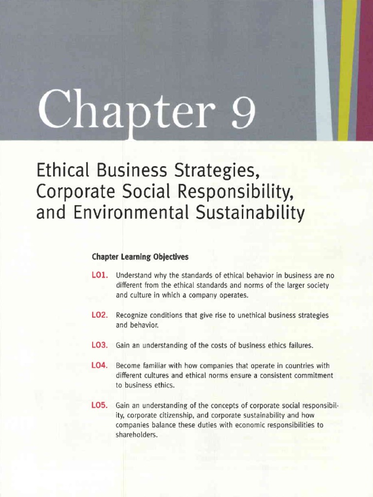 Chapter 9 Ethical Business ... Sustainability | PDF | Business Ethics ...