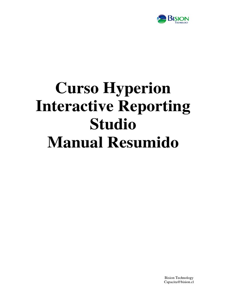 Manual Resumido de Hyperion Reporting | PDF | Tabla (base de datos ...