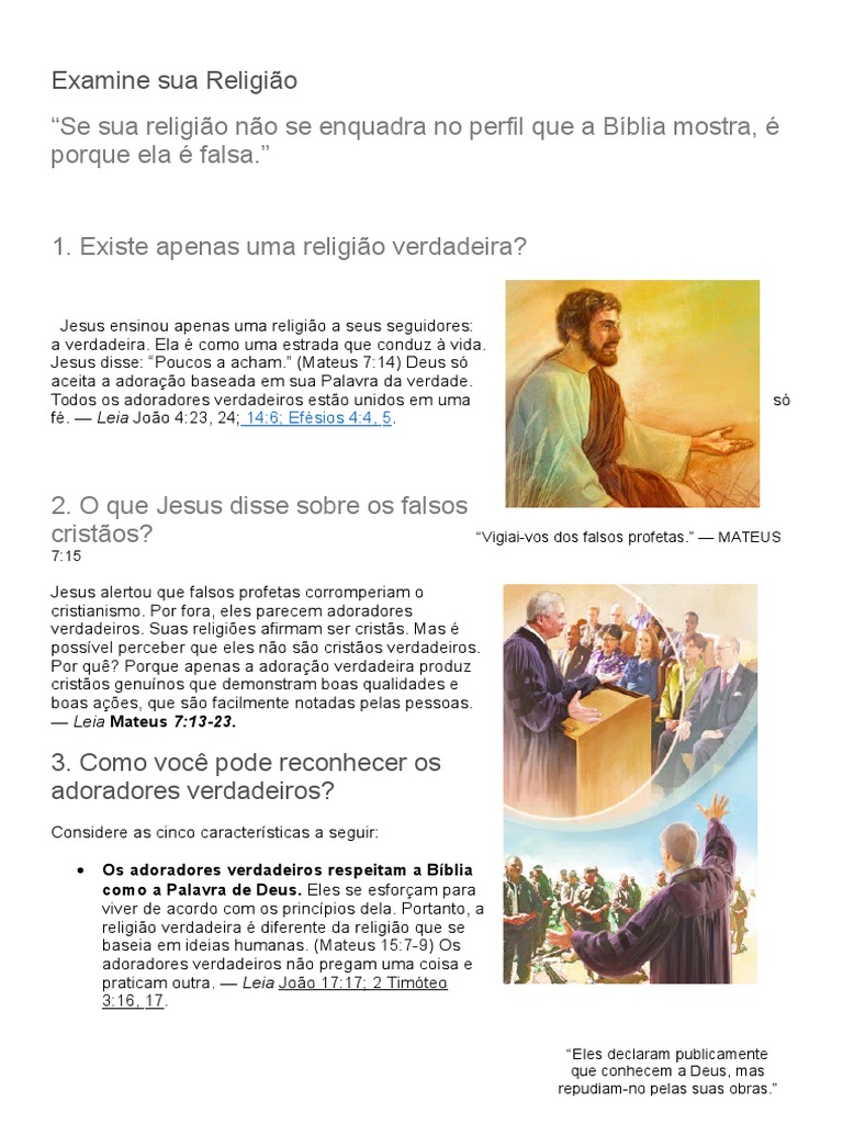 Religiao Verdadeira | PDF | Jesus | Bíblia, image size:768x1024