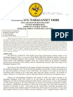 Mashapaug Affidavit - Public Notice Tribal Member Declaration