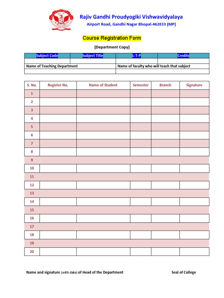 Course Registration for Students | PDF