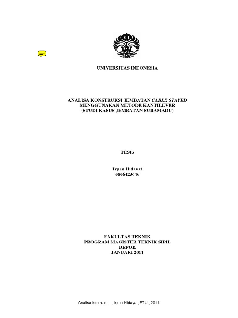 Analisa  Konstruksi Jembatan  Cable Stayed menggunakan   Analisa  Konstruksi Jembatan  Cable Stayed menggunakan