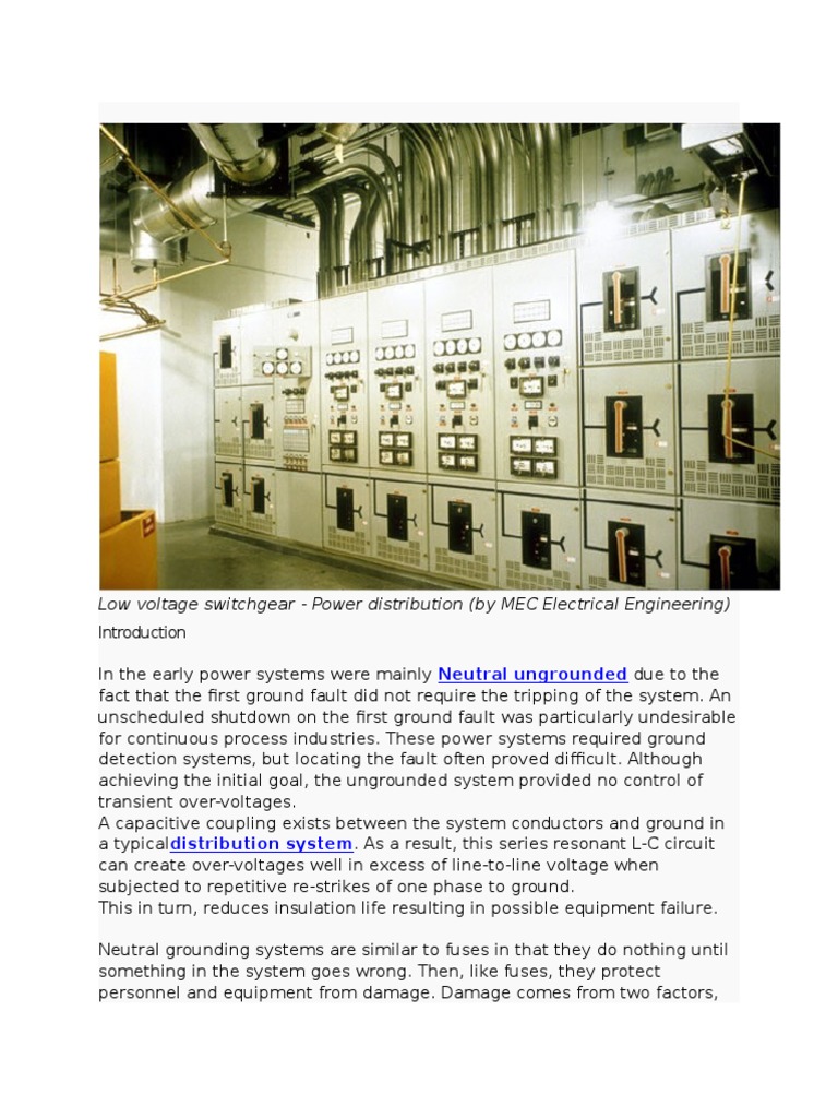 System Neutral Grounding | Download Free PDF | Building Engineering ...