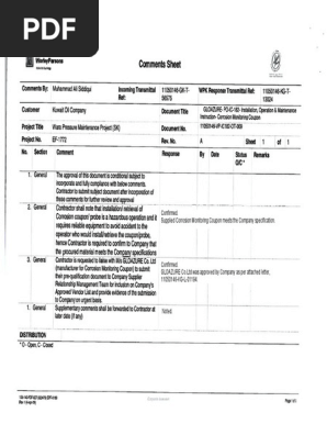 corrosion coupon installation procedure