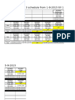 M3 Schedule