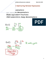 Adding and Subtracting Rational Expressions