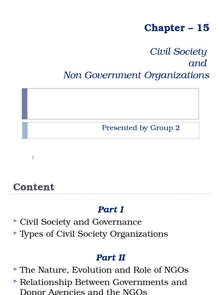 Understanding NGOs and Civil Society | PDF | Non Governmental ...