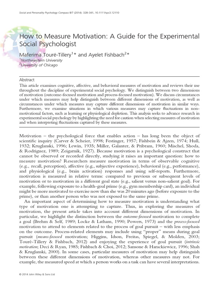 How To Measure Motivation | PDF | Motivation | Motivational