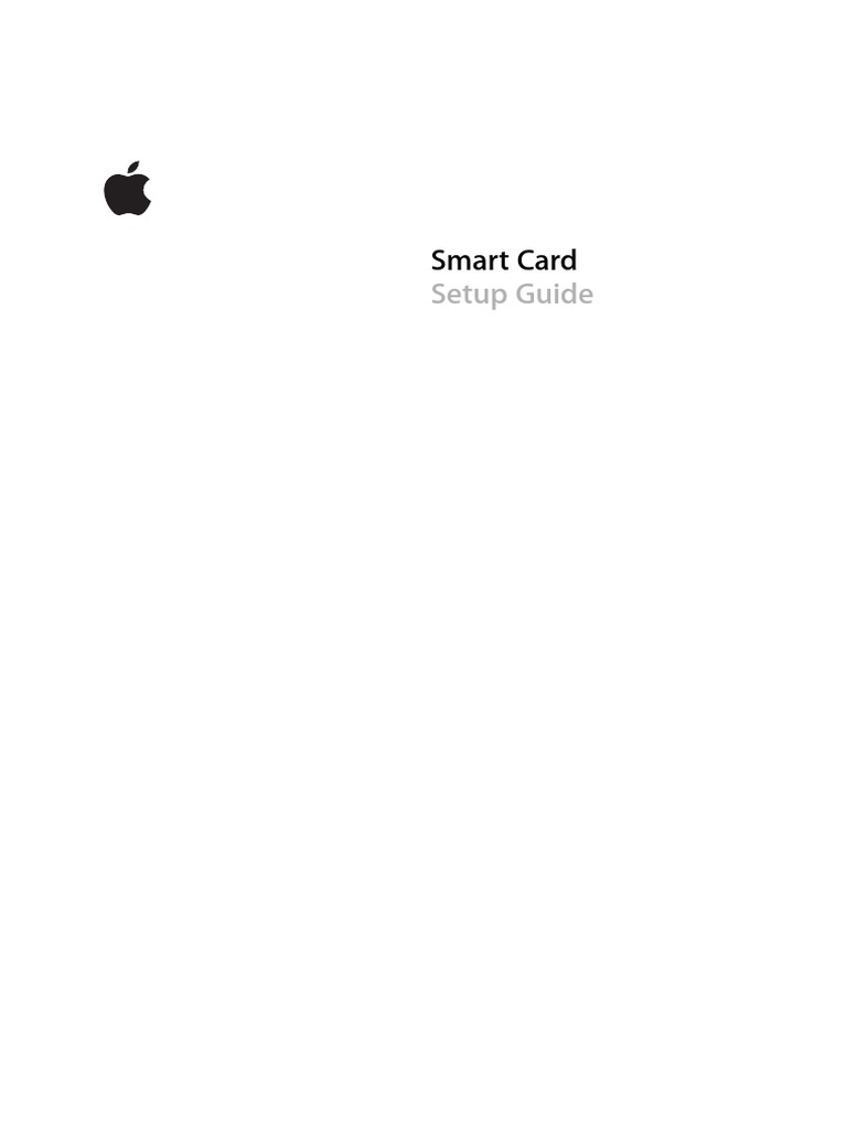 Smart Card Setup Guide PDF Smart Card Mac Os