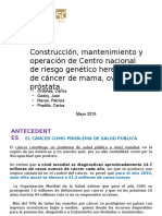 APP Construcción y Operación de Centro Nacional de Riesgo Genético Contra El Cancer