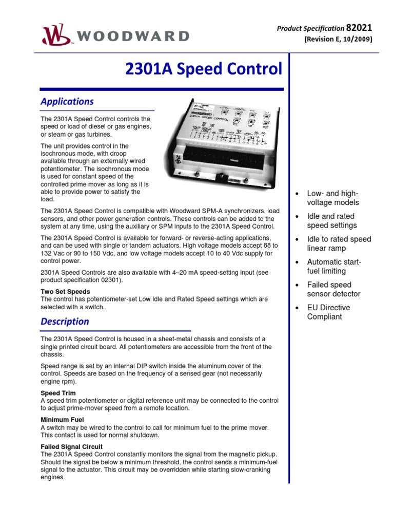 2301 Speed Control | PDF