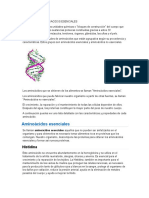 Funciones de Aminoacidos Esenciales