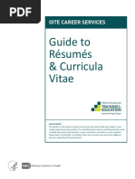 Guide To Résumés & Curricula Vitae: Oite Career Services