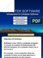 INTRODUCTION TO COMPUTER SOFTWARE