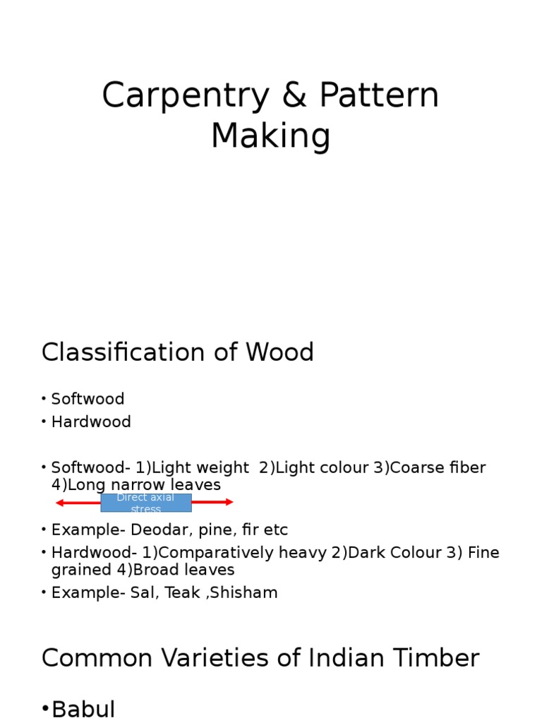Wood Classification and Carpentry Tools | PDF