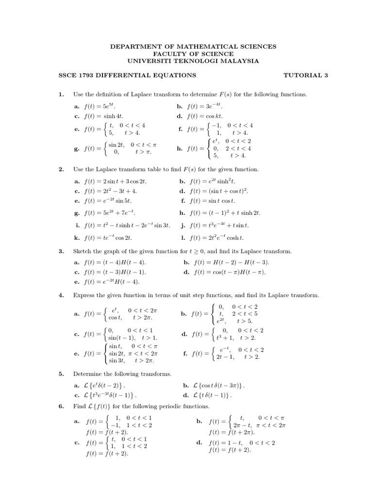 Tuto 3 Sine Laplace Transform
