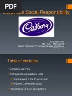 Download Cadbury CSR by Arpan Mehra SN29423677 doc pdf