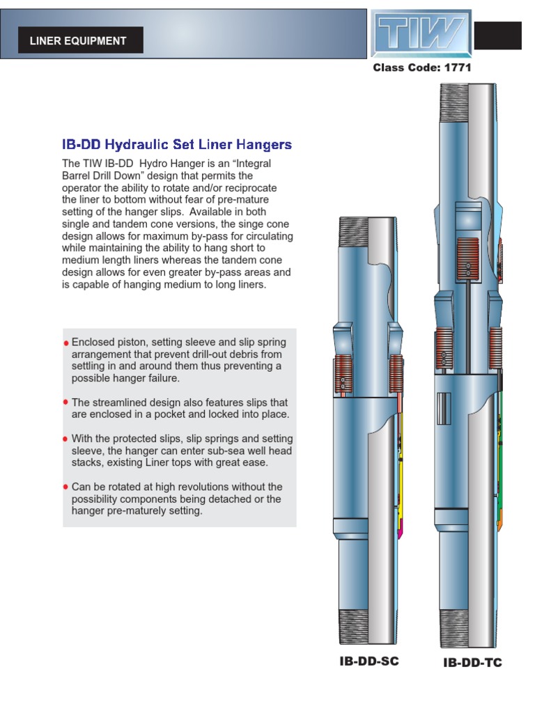 Hydraulic Set Liner Hangers I B DD PDF Mechanical Engineering