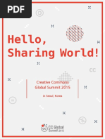 Download Hello Sharing World Creative Commons Global Summit 2015 in Seoul Korea English by Creative Commons Korea SN294250747 doc pdf