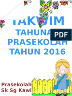Takwim Prasekolah 2016