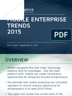 Mobile Enterprise Trends 2015: Kevin Spain September 8, 2015