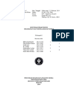 Laporan Praktikum Kimia Klinis Minggu Ke 2