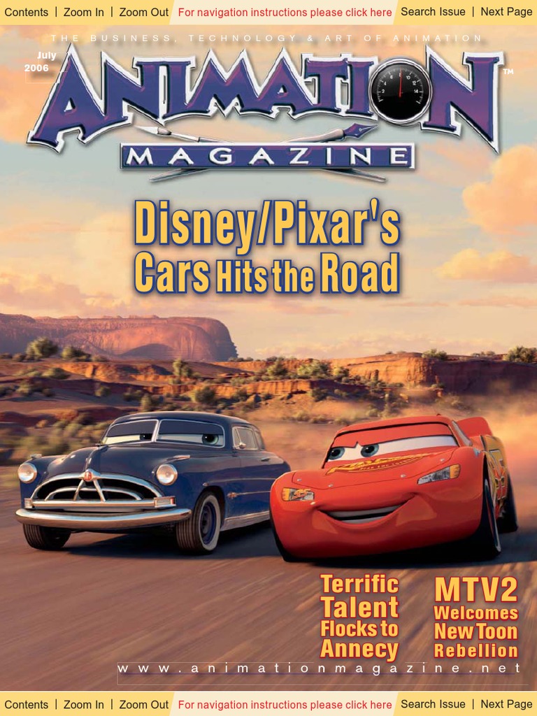 Animation Magazine 20-07 - Jul 2006 - Disney - Pixar's Cars Hits The