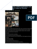 Monster Hunter 2 DOS Combination List