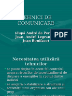 Tehnici de Comunicare André de Peretti, Jean- André Legrand şi Jean Boniface