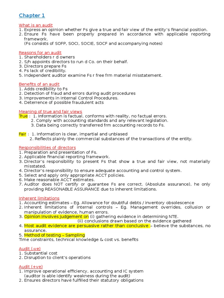It audit framework picture
