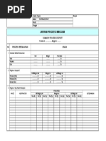 Checklist Pengecoran