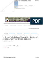 HC Verma Solutions: Chapter 9 - Centre of Mass, Linear Momentum, Collision