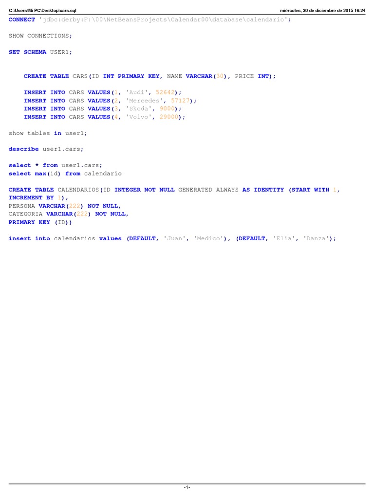 Cars SQL | PDF | Technology & Engineering
