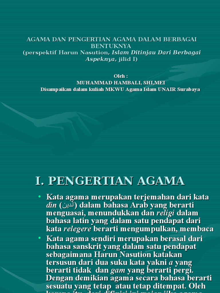 Agama Dan Pengertian Agama Dalam Berbagai Bentuknya Pdf