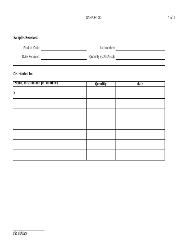 Sample Log Template for Tracking | PDF | Teaching Methods & Materials ...