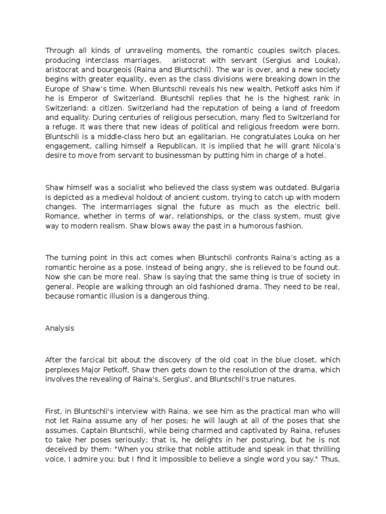 Arms and The Man Act 3 PDF