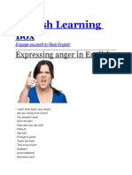 English Learning Box: Expressing Anger in English