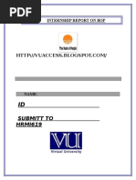 HRM619 Internship Report