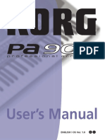 Korg Pa900 User Manual (English)