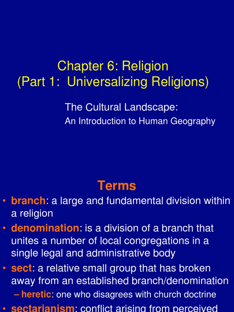 Universalizing vs. Ethnic Religions Overview | PDF | Christian ...