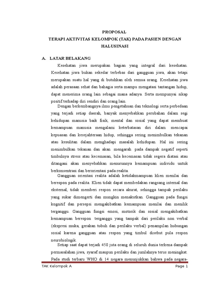 Proposal Tak Halusinasi