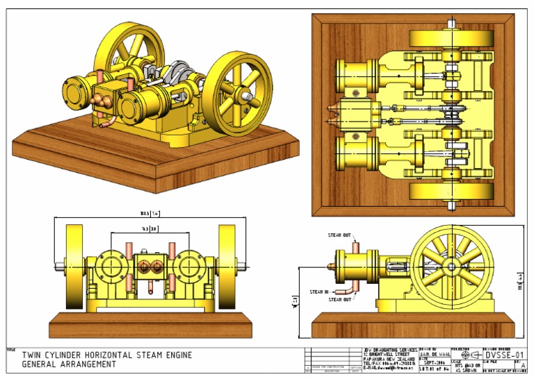 Twin Cylinder Steam Engine Plans | PDF | Technology & Engineering