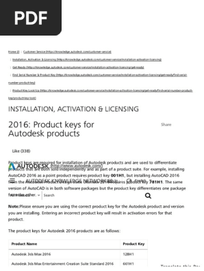 Serial aUTODESK