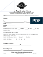 Pre Registration Form 2016