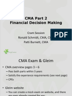 CMA Part 2 Financial Decision Making Cram Session