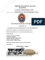 Informe 03 Concretos de Alta Resistencia Con Sueprplastificante y Microsilice