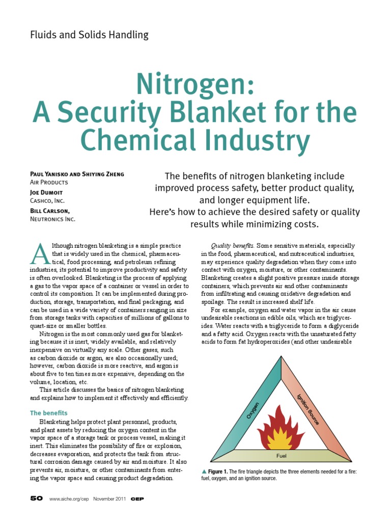 N2 blanketing Combustion Flammability