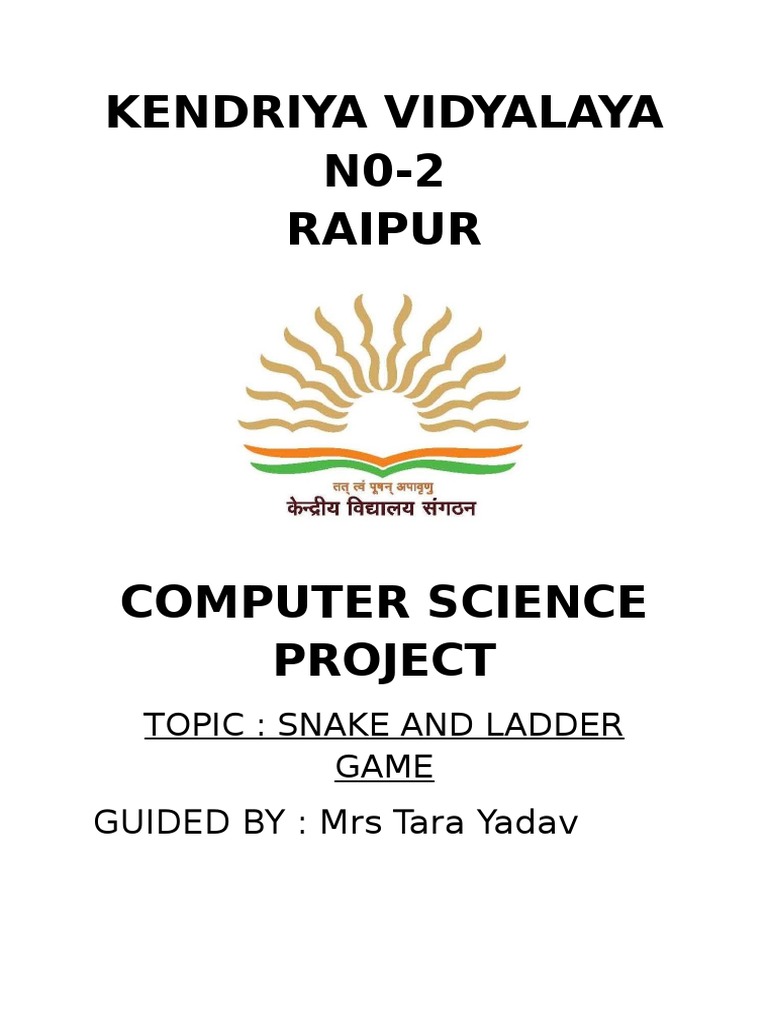 Computer Science Project On Snake and Ladder Game | PDF | Office ...